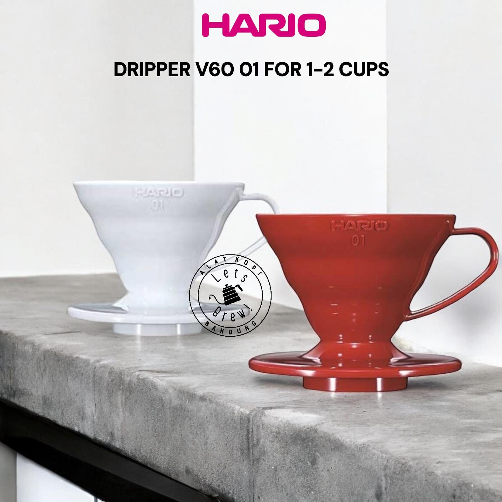 Hario V60 Plastic Coffee Dripper 01 (1-2 cups) / Dripper hario Plastik / Dripper Hario / Hario Dripper
